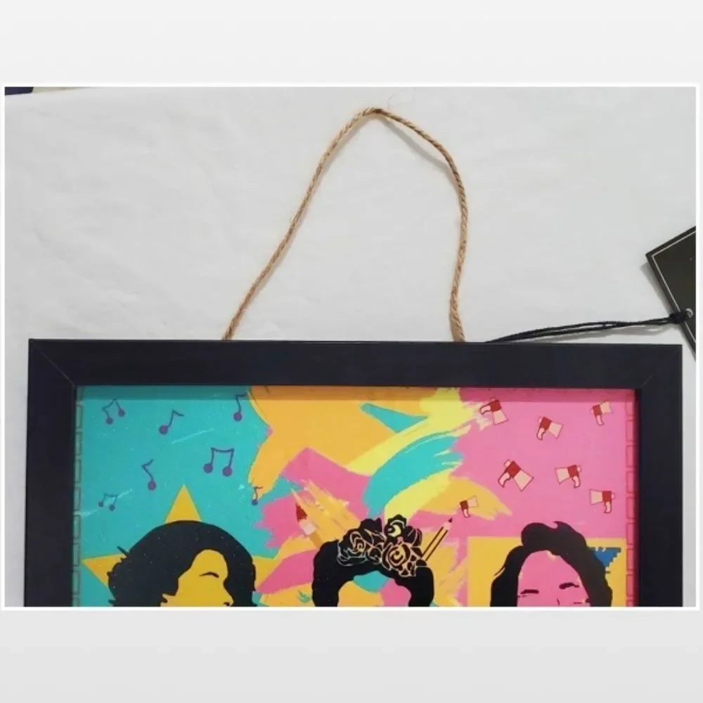 New Wall Art Picture Hispanic Females Bold Multi Colored Framed Women NWT